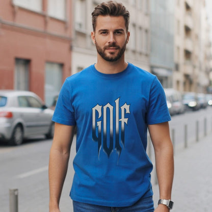 Cool Blue T-Shirt with GOLF Text