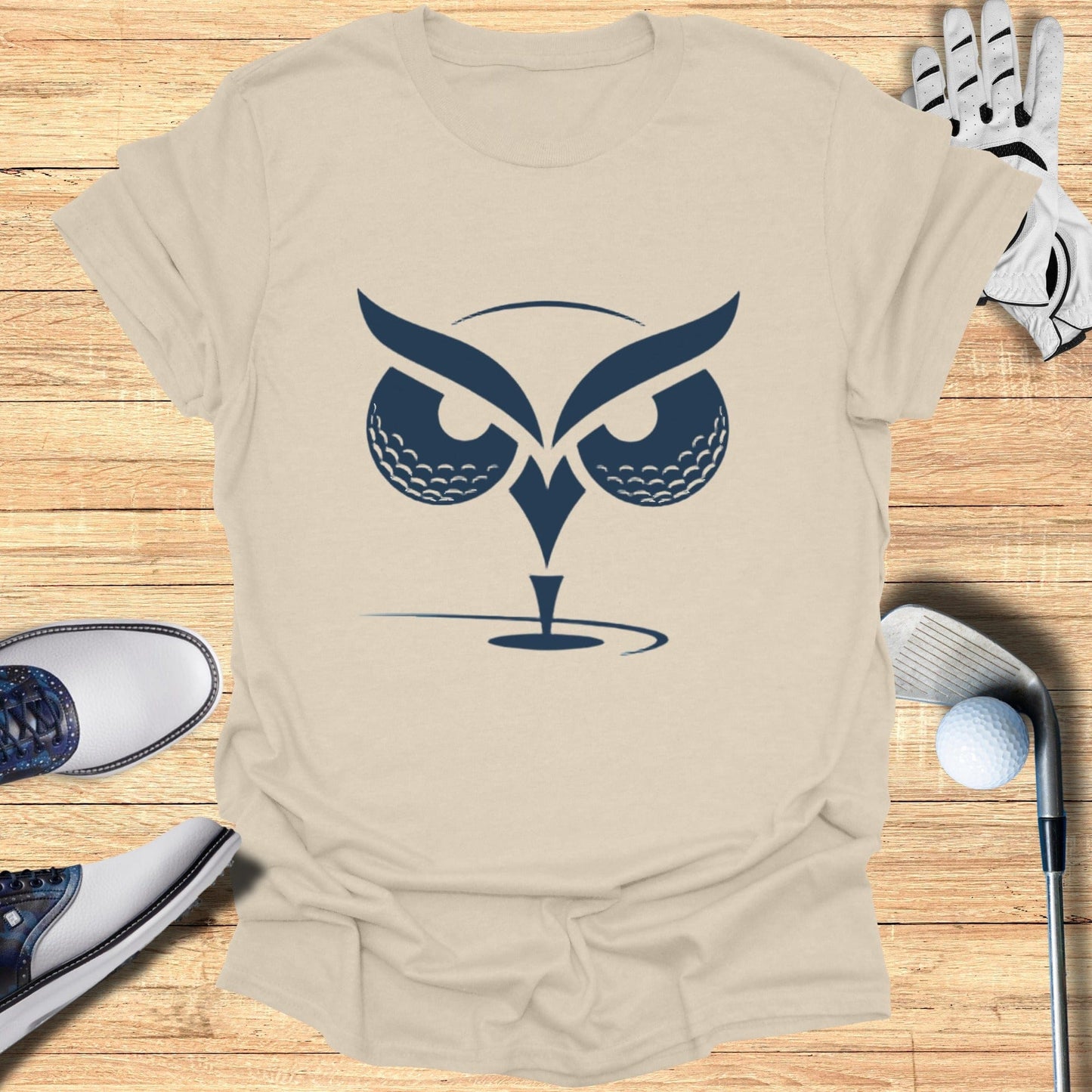 Men's Owl Eyes Golf Themed Casual T-Shirt Product