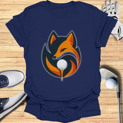 Cool Fox Playing Golf Graphic Tee Shirt Product