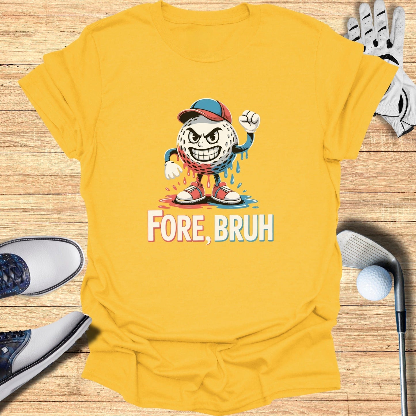 Fore, Bruh T-Shirt - Funny Golf Tee by Swing Epic