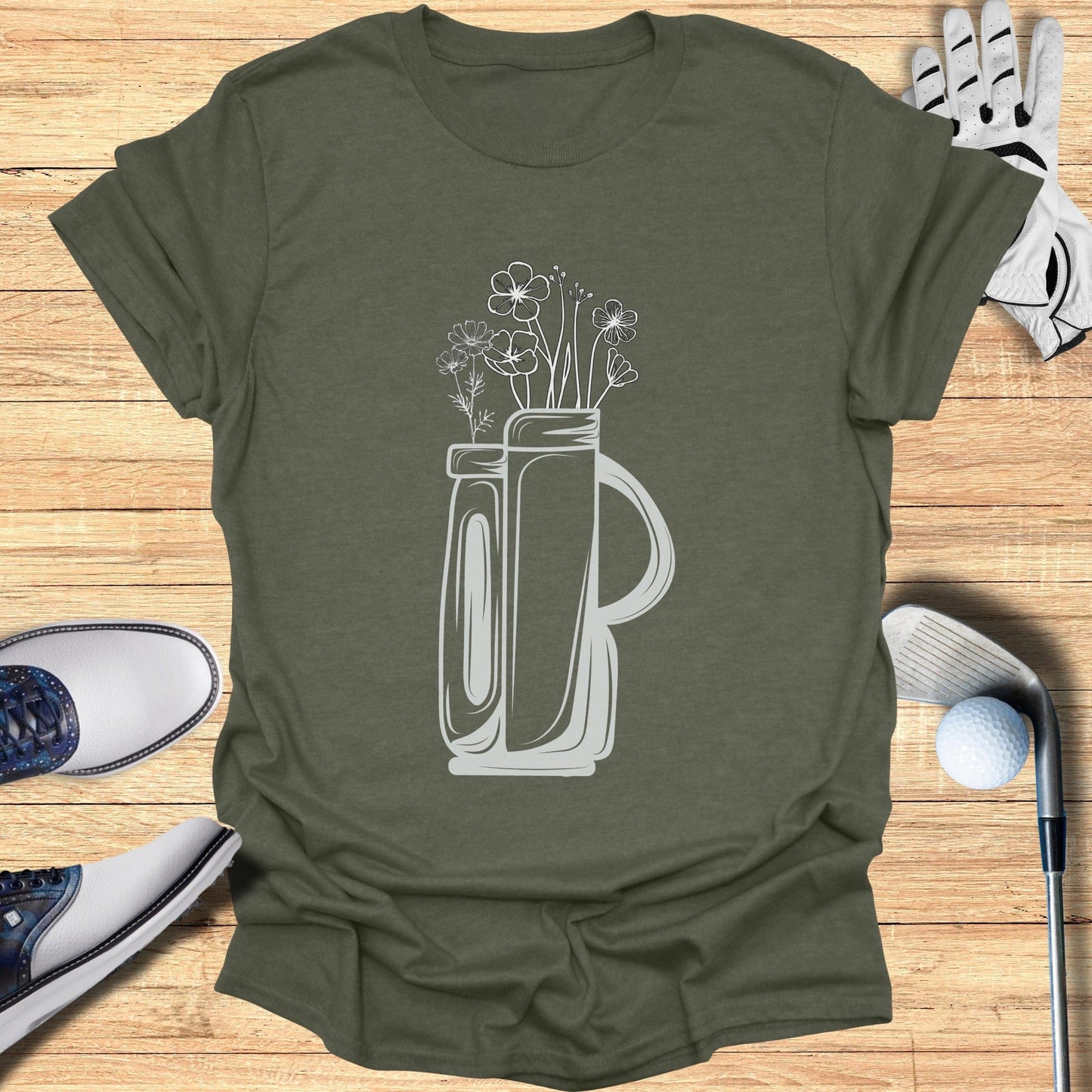 Golf Clubs Design T-Shirt Ideal For Golf Enthusiasts