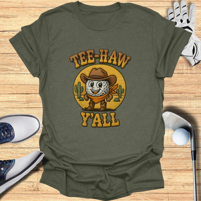 Tee-Haw Y'all Cowboy Golf Graphic Shirt Product
