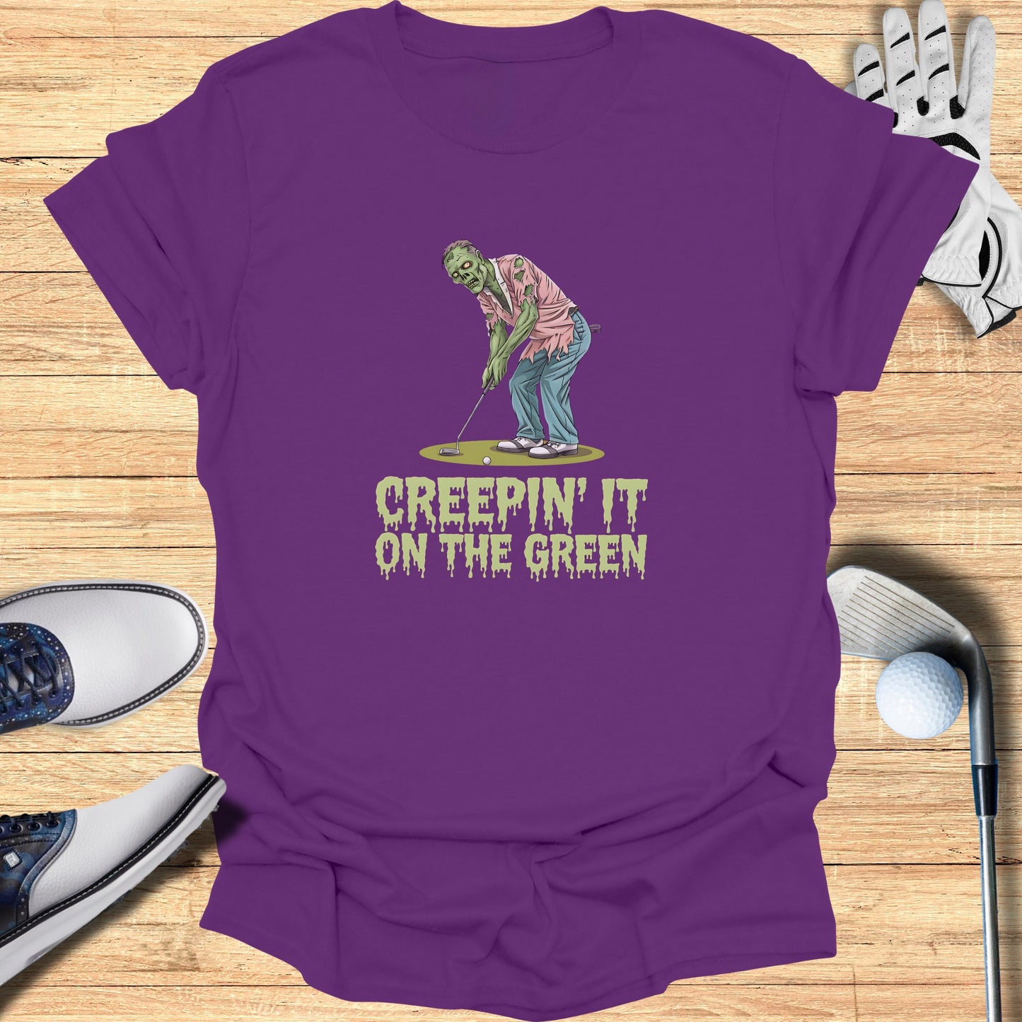 Creepin It On The Green Funny Golf Zombie Shirt product type