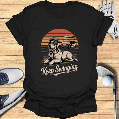 Keep Swinging Labrador T-Shirt - Funny Golf Tee by Swing Epic