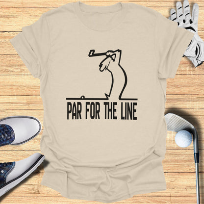 PAR FOR THE LINE Cartoon Golf T-Shirt