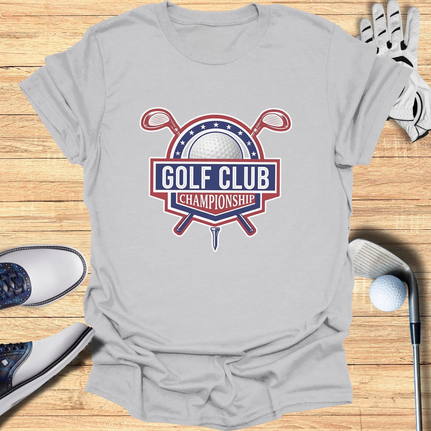 Golf Club Championship logo with crossed clubs and golf ball.