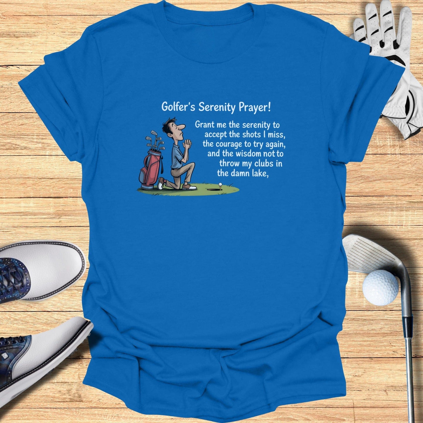 Golfer's Serenity Prayer Funny Golf Humor T-shirt