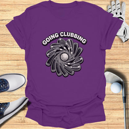 Going Clubbing Golf Clubs Design T-shirt