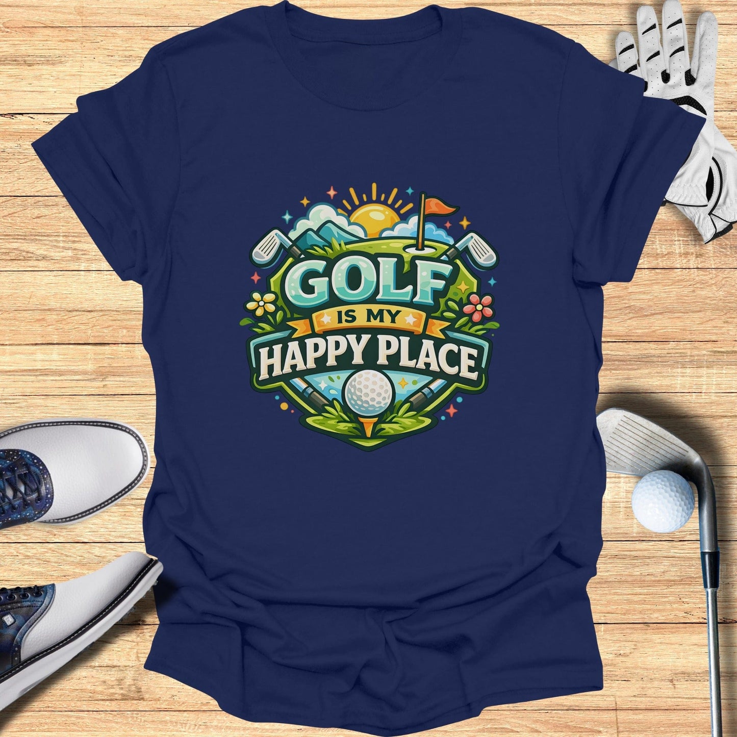 Golf Is My Happy Place Graphic T-Shirt