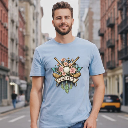 Floral Golf Club Design Outdoor Enthusiast Shirt