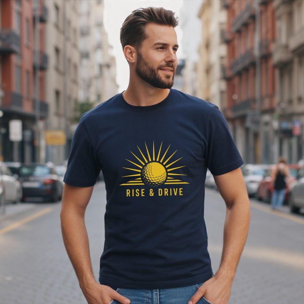 Rise and Drive Golf Themed Short Sleeve Shirt