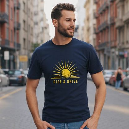 Rise and Drive Golf Themed Short Sleeve Shirt