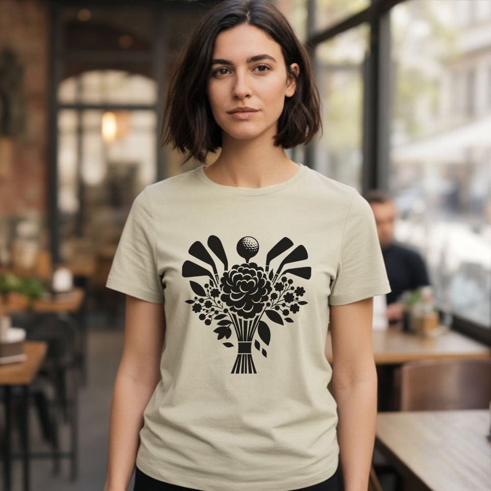 Sporty Floral Bouquet Graphic Tee Design
