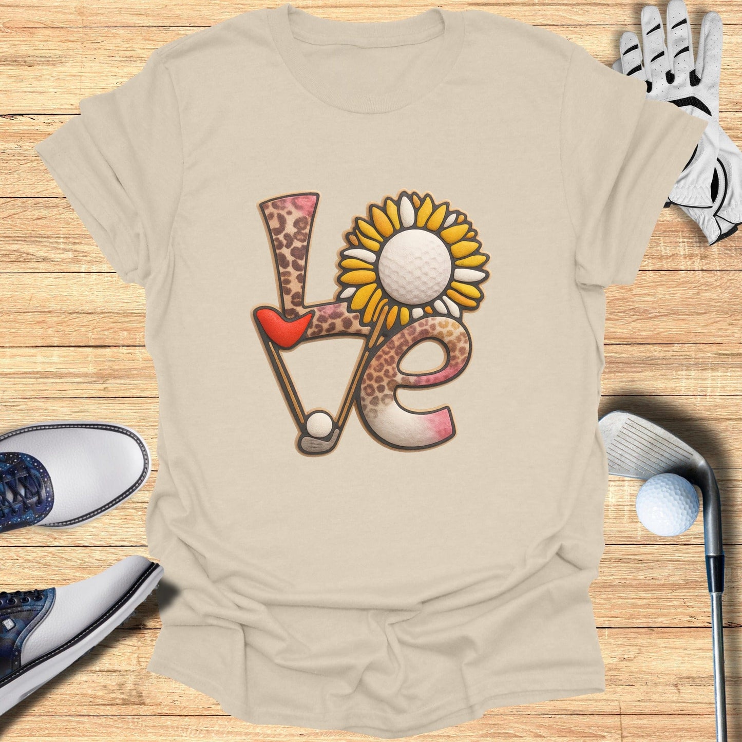 Love Golf Themed Graphic Tee Shirt for Golf Enthusiasts