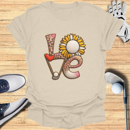 Love Golf Themed Graphic Tee Shirt for Golf Enthusiasts