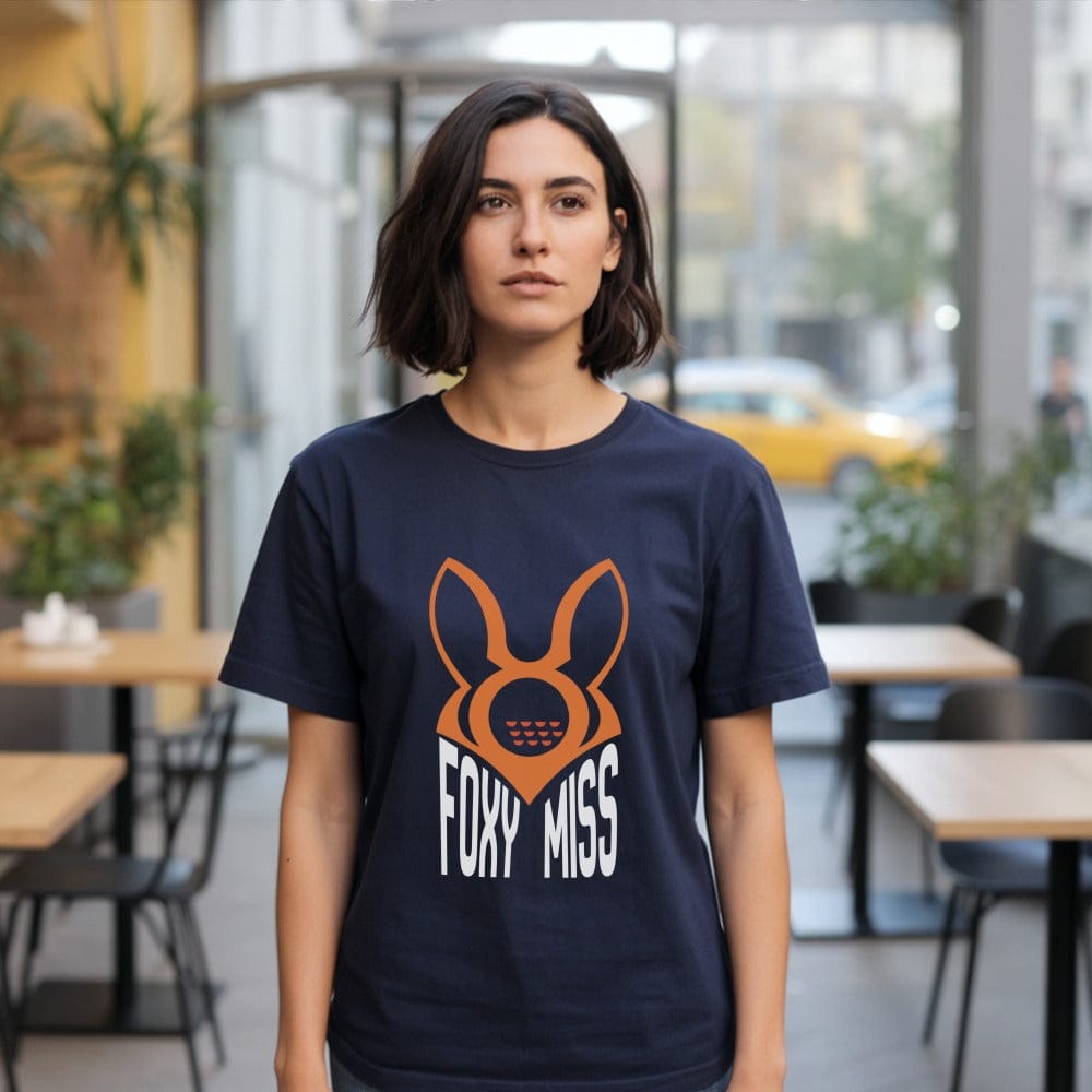 Foxy Miss Graphic Tee with Bold Fox Design