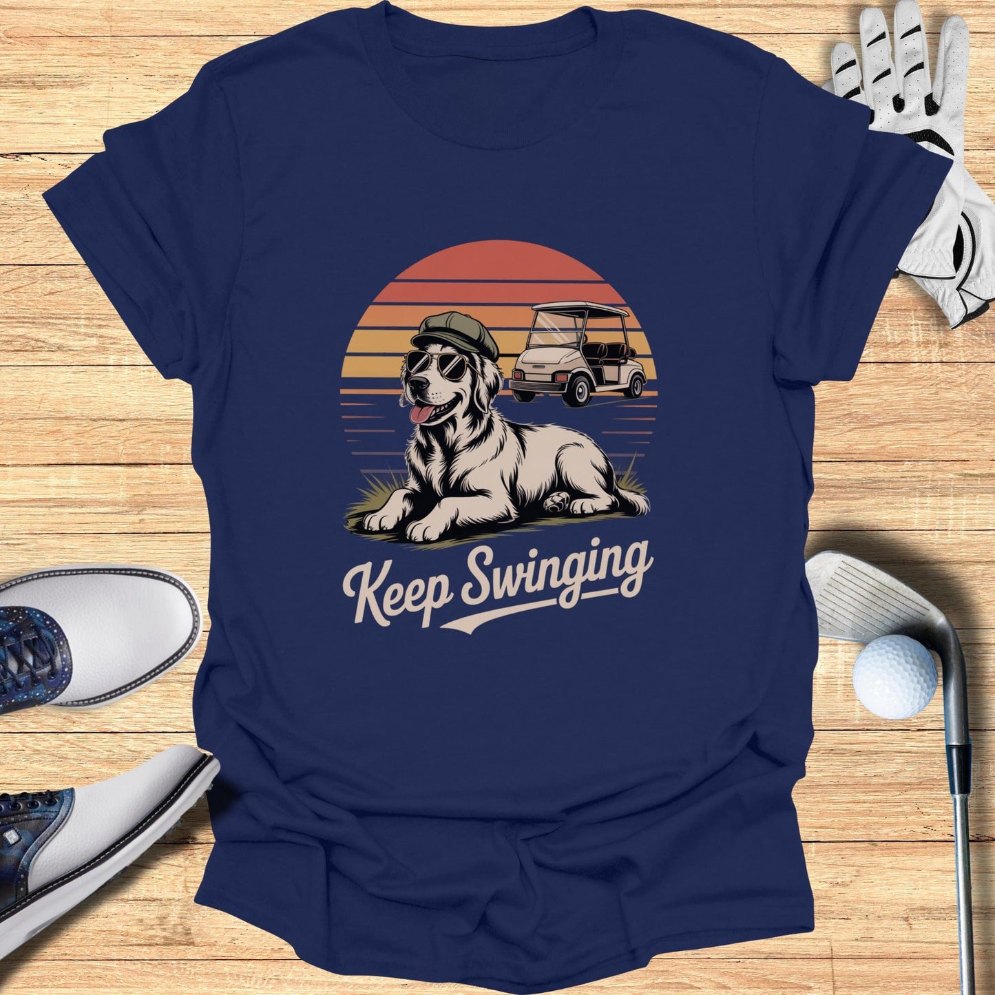 Keep Swinging Labrador T-Shirt - Funny Golf Tee by Swing Epic