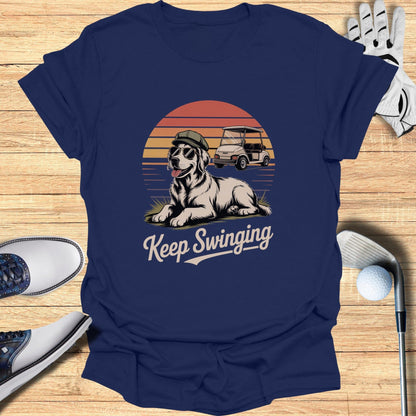 Keep Swinging Labrador T-Shirt - Funny Golf Tee by Swing Epic