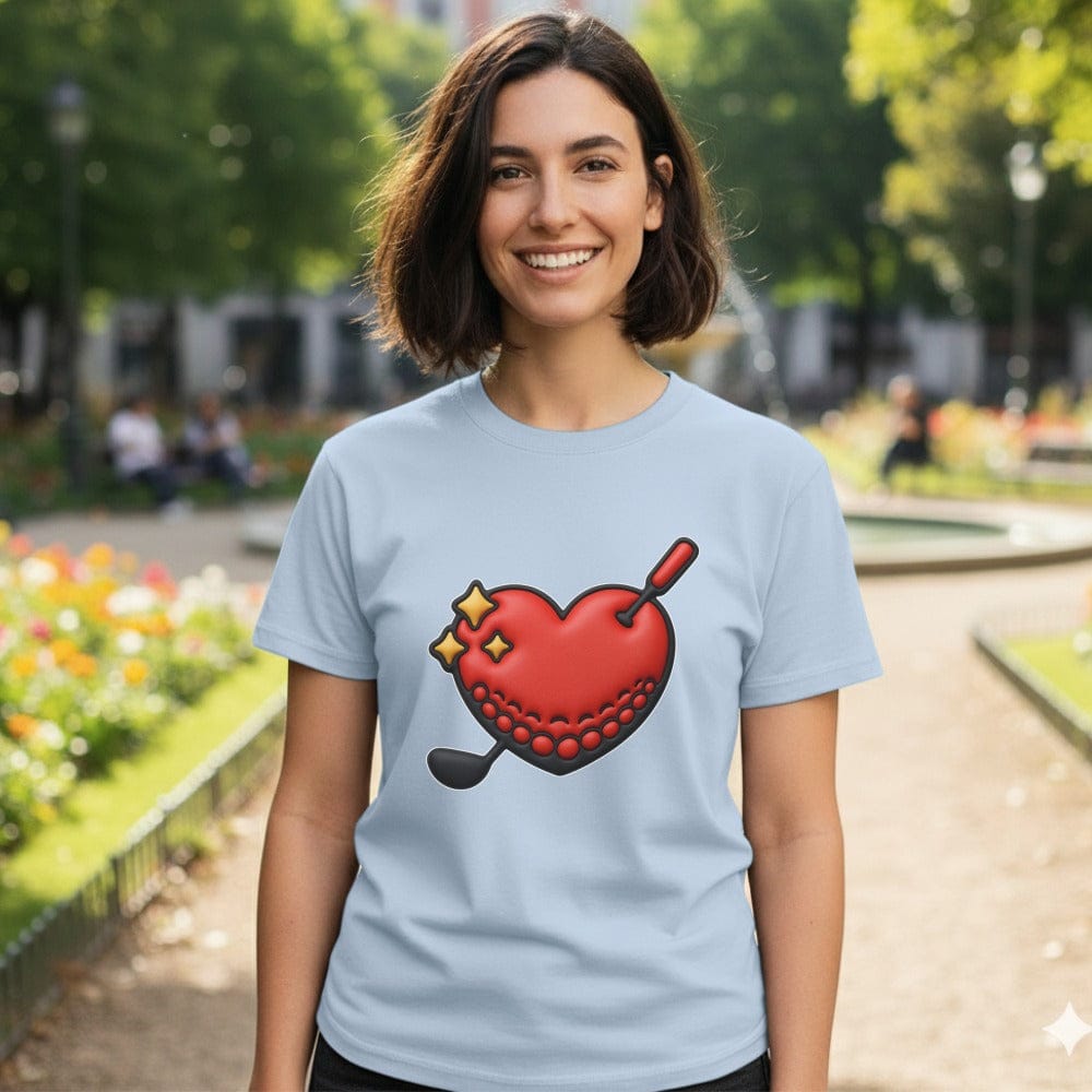 Heart Shaped Design with Paddle Graphic T-shirt