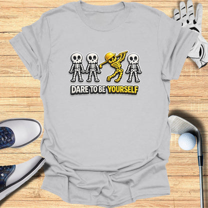 Dare to Be Yourself Skeleton Dab Graphic T-Shirt