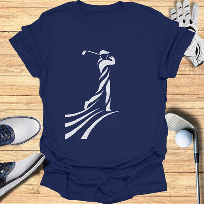 Stylish Golf Swing Design Graphic Tee