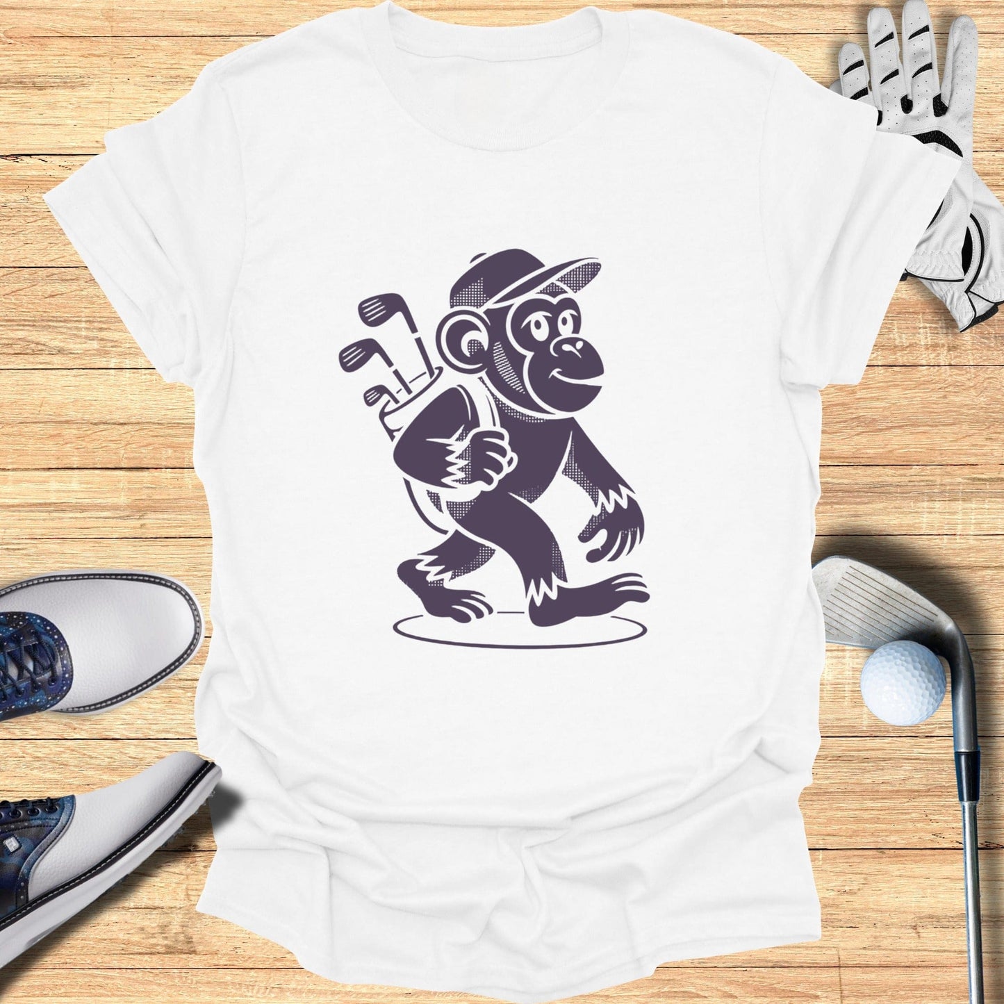 Golfing Monkey Graphic Tee for Sports Lovers