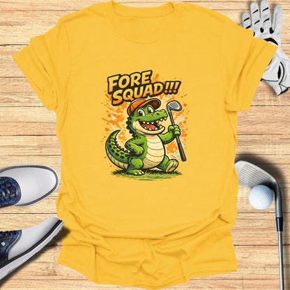 Fore Squad Funny Alligator Golfing T-Shirt Product