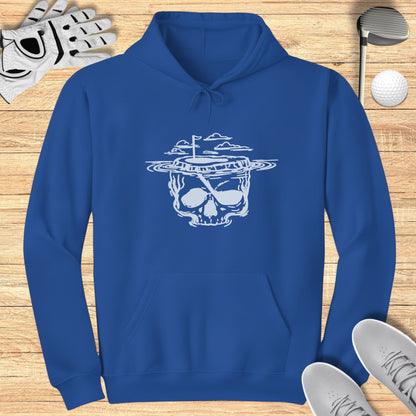 Skull Print Blue Hoodie with Unique Art Design