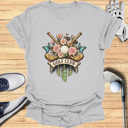 Golf Club Flowers and Butterflies Graphic Tee Product