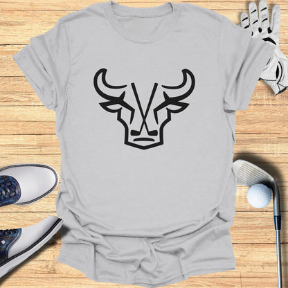 Bull Head Pattern Stylish Design Casual Tee
