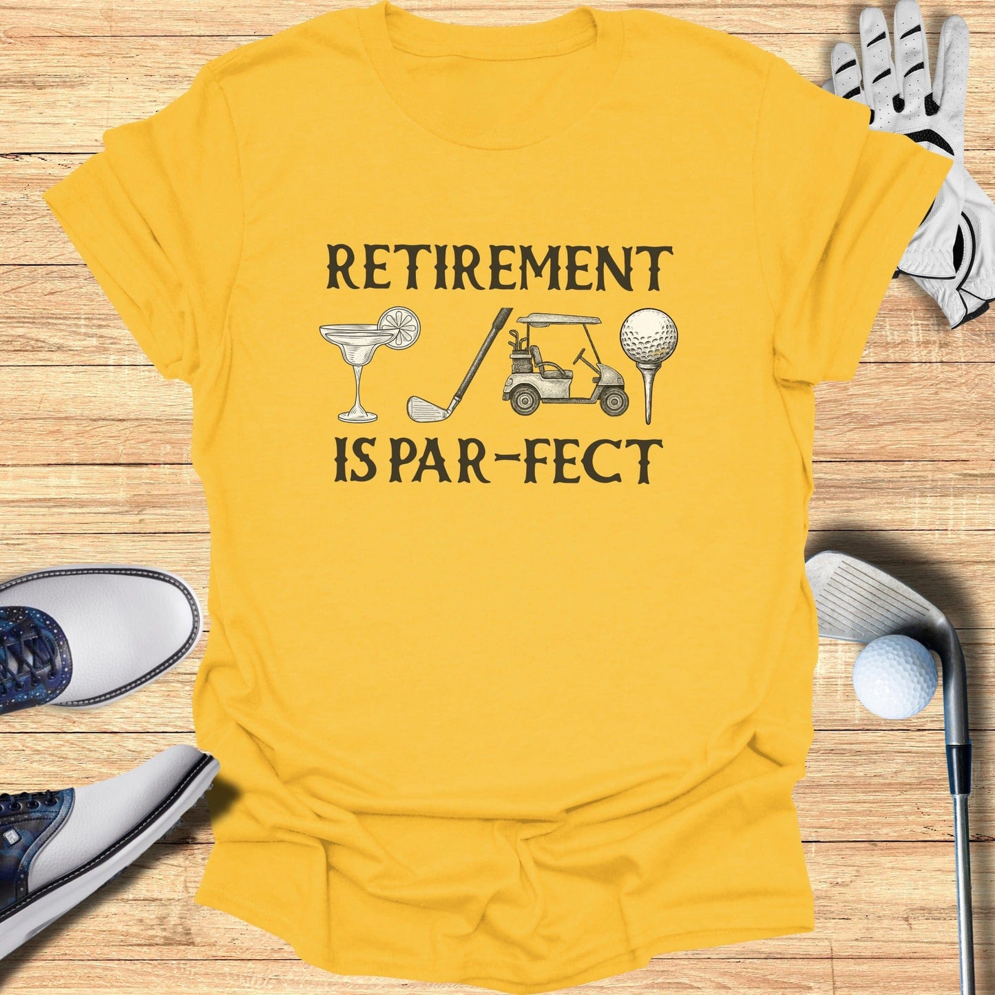 Retirement Is Par-Fect Golf Illustrated Tee Shirt
