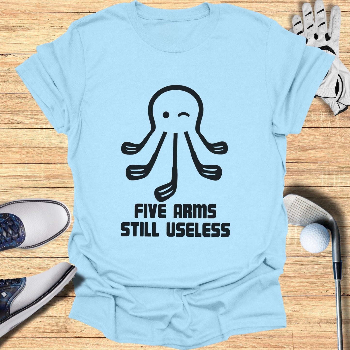 Humorous Winking Octopus Graphic T-Shirt for Fun