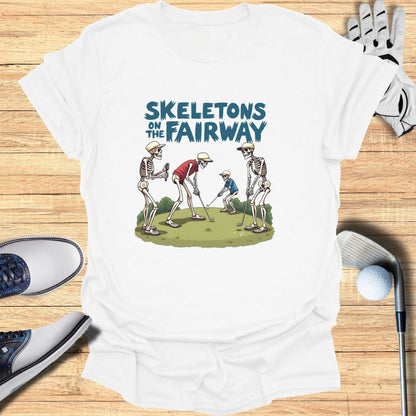 Skeletons on the Fairway T-Shirt - Funny Golf Tee by Swing Epic