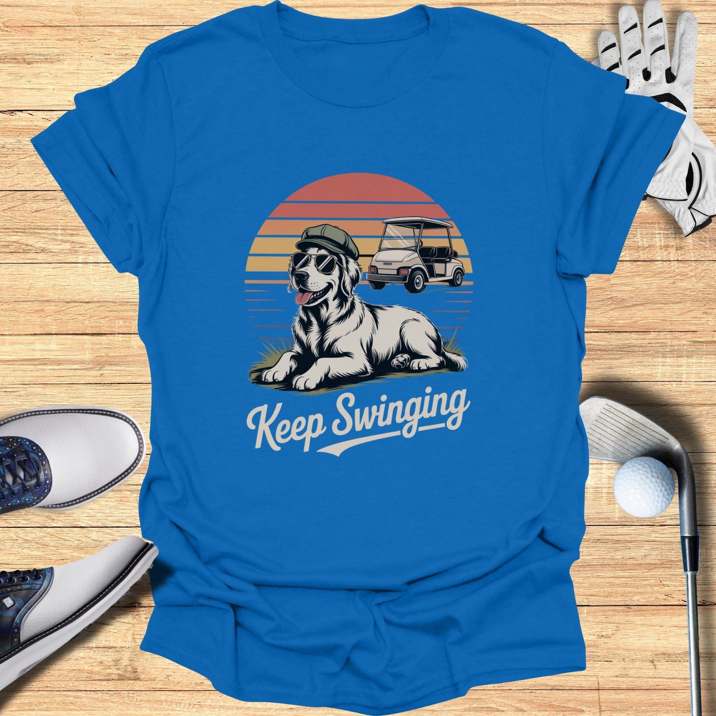 Keep Swinging Labrador T-Shirt - Funny Golf Tee by Swing Epic