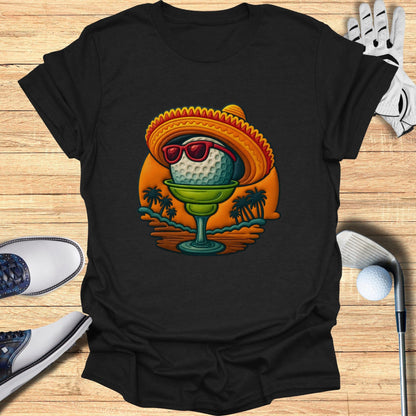 Golf Ball Wearing Sombrero and Sunglasses T-Shirt