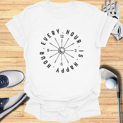 Every Hour Is Happy Hour Shirt Golf Enthusiast Tee