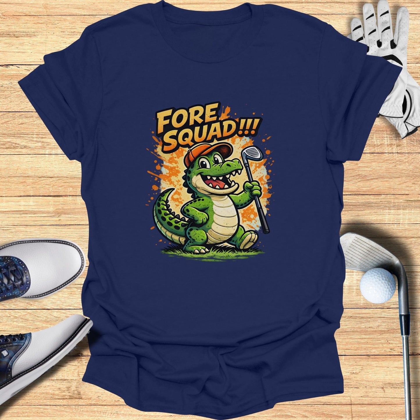 Fore Squad Alligator Golf Themed T-Shirt