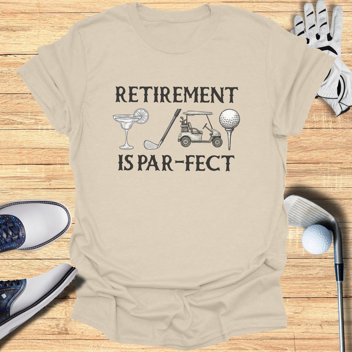 Retirement Is Par-fect Golf Theme T-shirt