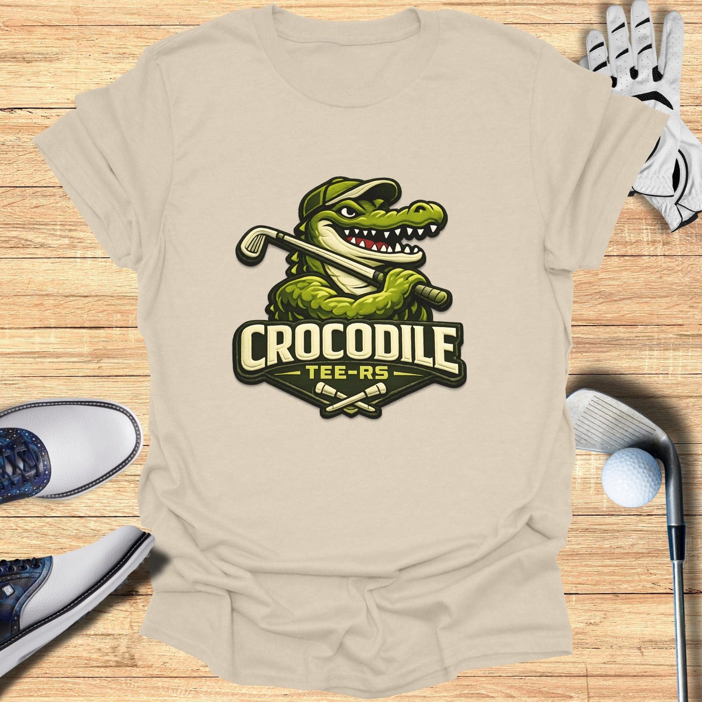 Crocodile Golf Tee-Rs Graphic Design Short Sleeve Shirt