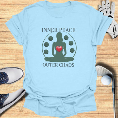 Inner Peace Outer Chaos T-Shirt - Funny Golf Tee by Swing Epic