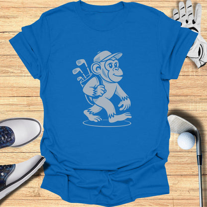 Cartoon Monkey Golf Themed Casual T-Shirt