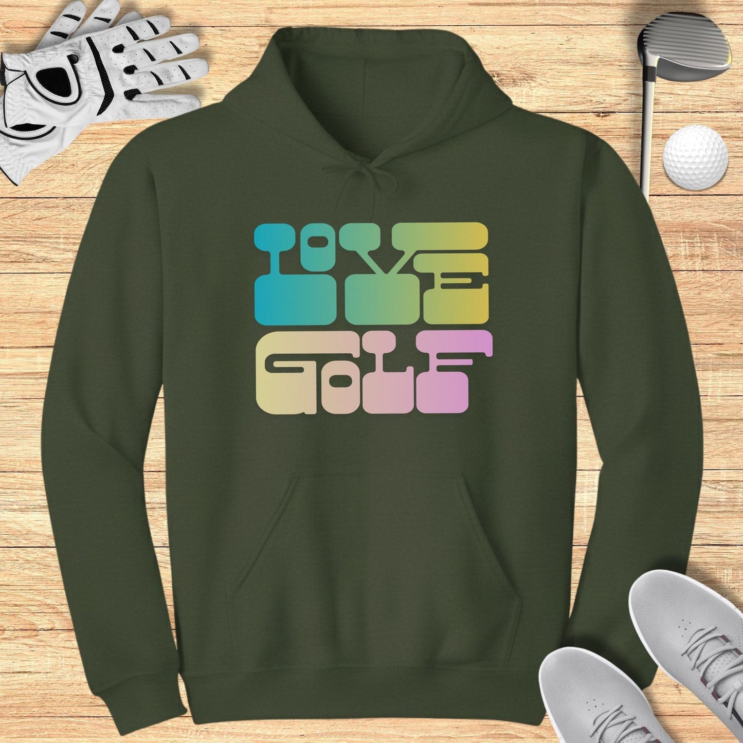 Retro Love Golf Hoodie Unisex Casual Sportswear