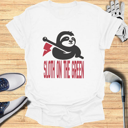 Sloth On The Green Graphic Golf T-shirt Product
