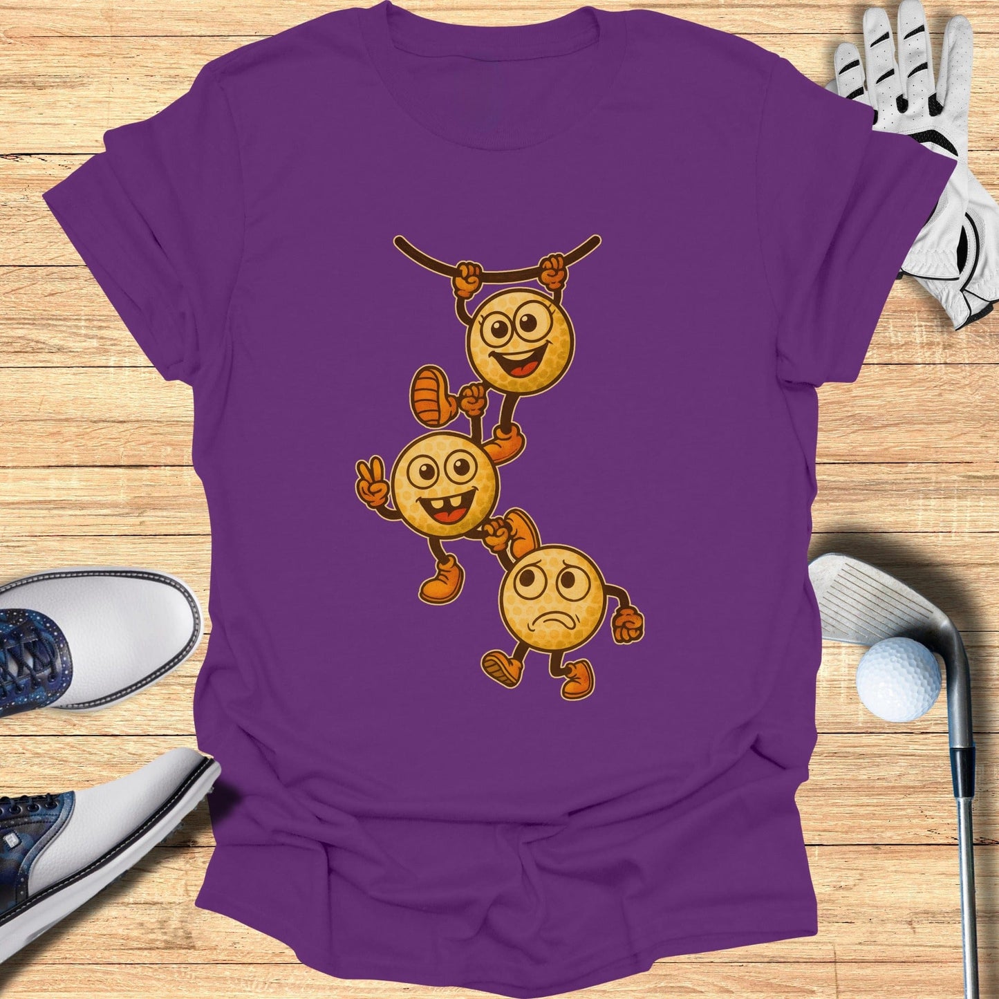 Purple T-shirt with Fun Emoji Design