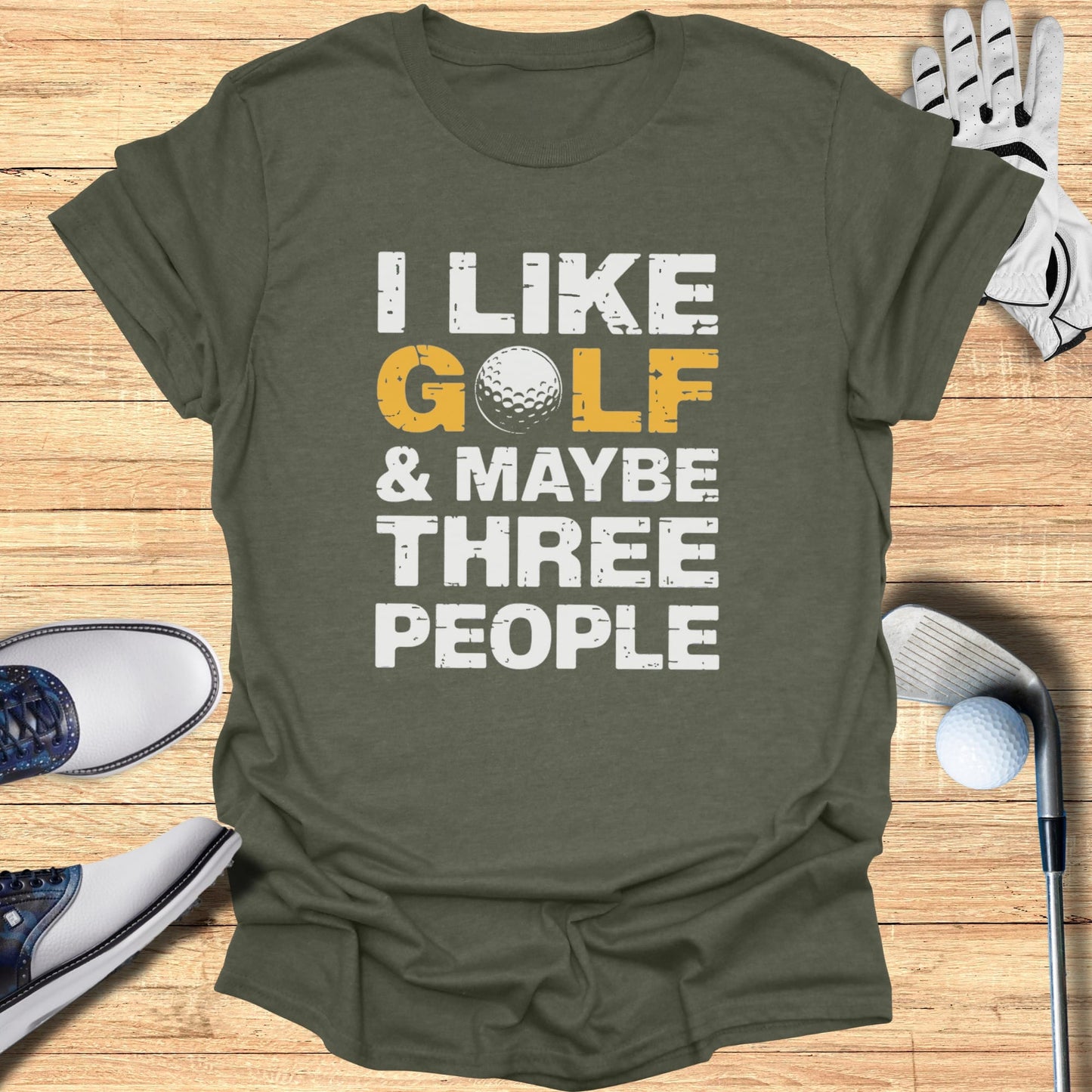 Golf, Dog, Three People T-Shirt
