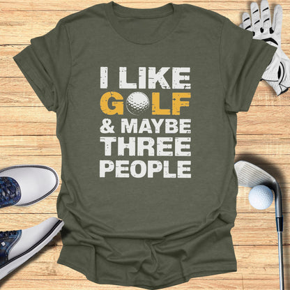 Golf, Dog, Three People T-Shirt