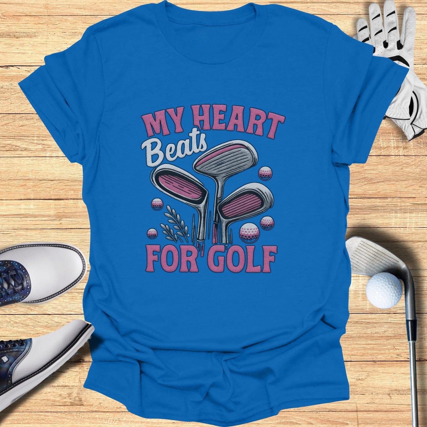 Heart Beats for Golf T-Shirt