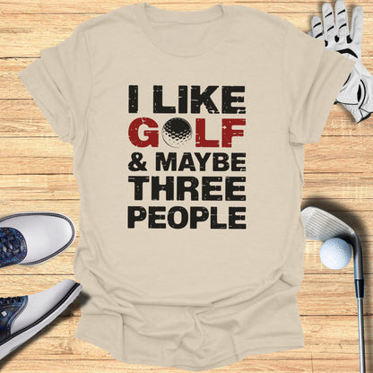 Golf, Dog, Three People T-Shirt