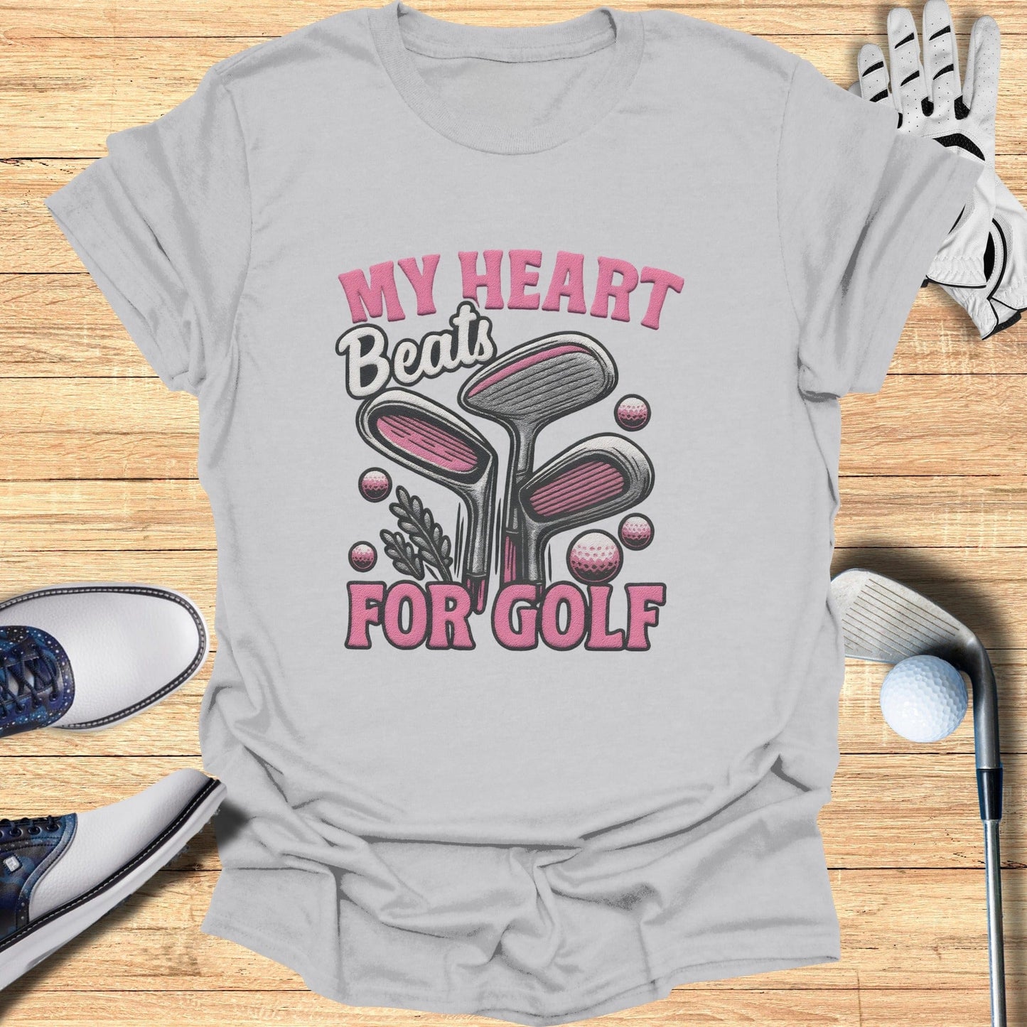 Heart Beats for Golf T-Shirt
