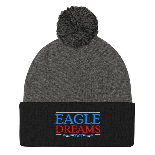 Eagle Dreams Fun Embroidered Golf Pom-Pom Beanie - Funny Golf Tee by Swing Epic